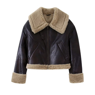 Brit Chic Faux Fur Jacket - VERSO 