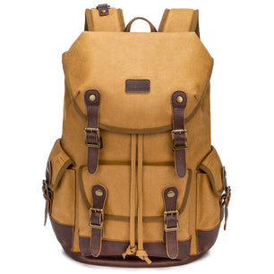 Large Capacity Waterproof Outdoor Canvas Vintage Backpack - VERSO 