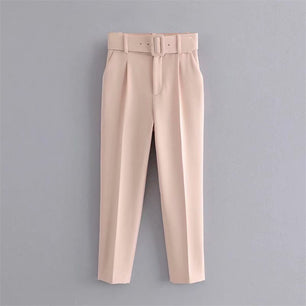 High waist casual cropped pants - VERSO 