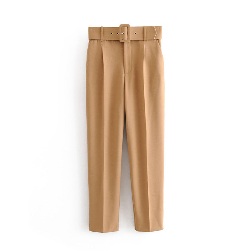 High waist casual cropped pants - VERSO 