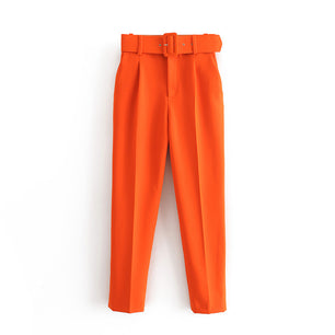 High waist casual cropped pants - VERSO 