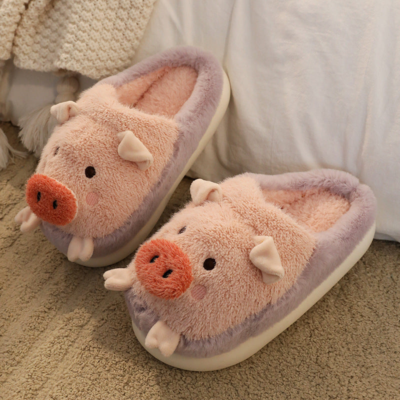 Plush Pig Cozy Slippers