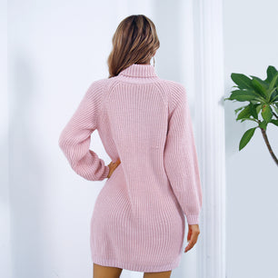 Luxe Turtleneck Sweater Dress - VERSO 