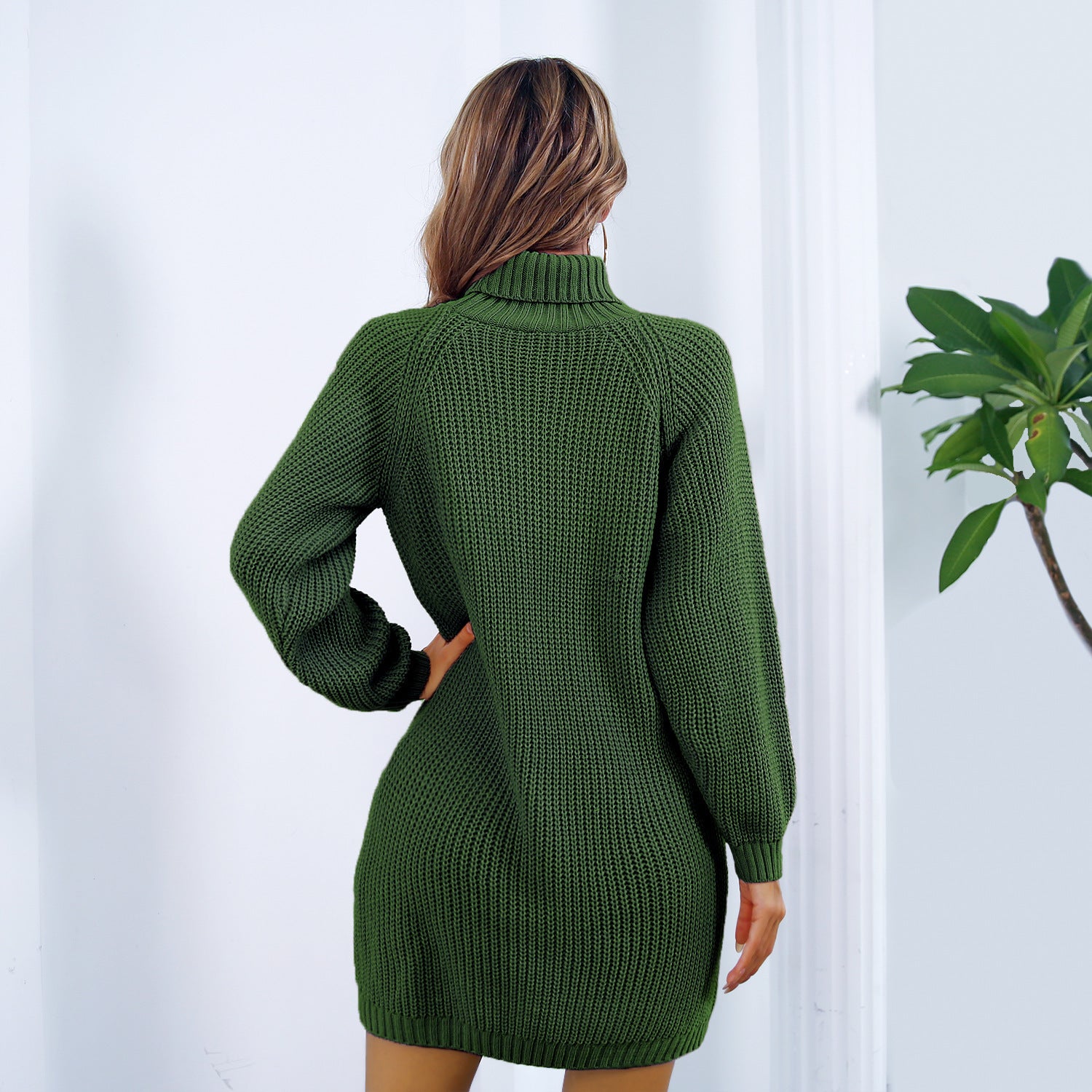 Luxe Turtleneck Sweater Dress - VERSO 