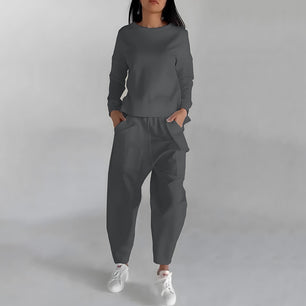 Urban Slit Sweatshirt & Loose Trousers Set