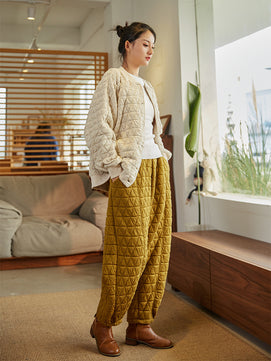 Artistic Style Loose Cotton Padded Women's Lantern Pants - VERSO 