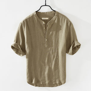 The Linen Blend Cotton Shirt - VERSO 