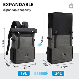 Large Capacity Men's And Women's Roll-up Backpack - VERSO 