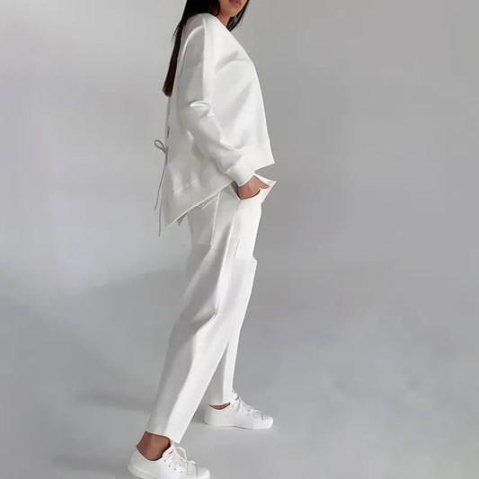 Urban Slit Sweatshirt & Loose Trousers Set