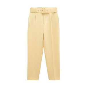 High waist casual cropped pants - VERSO 