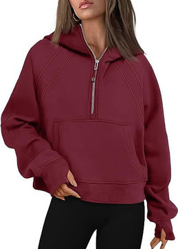 Cozy Cabin Half-Zip Hoodie - VERSO 