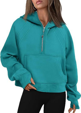 Cozy Cabin Half-Zip Hoodie - VERSO 