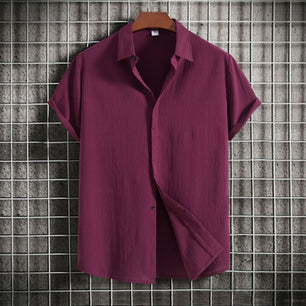 Men's Cotton Linen Blend Shirt - VERSO 