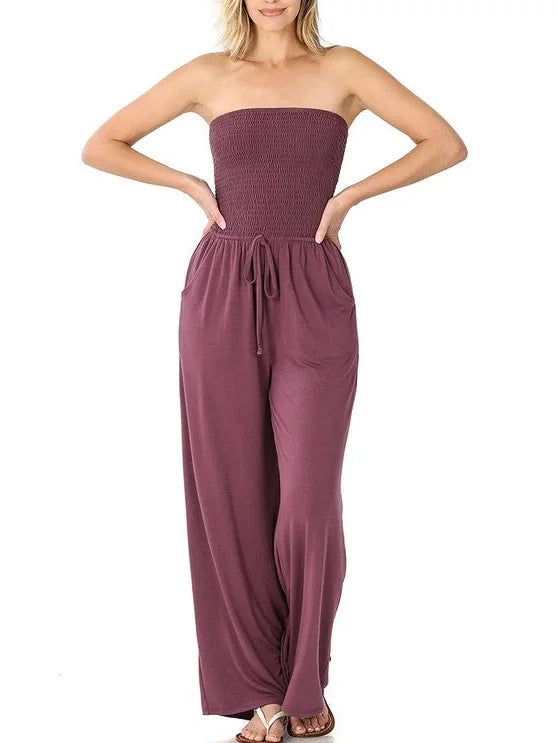 Chest-wrapped loose women's jumpsuit - VERSO 