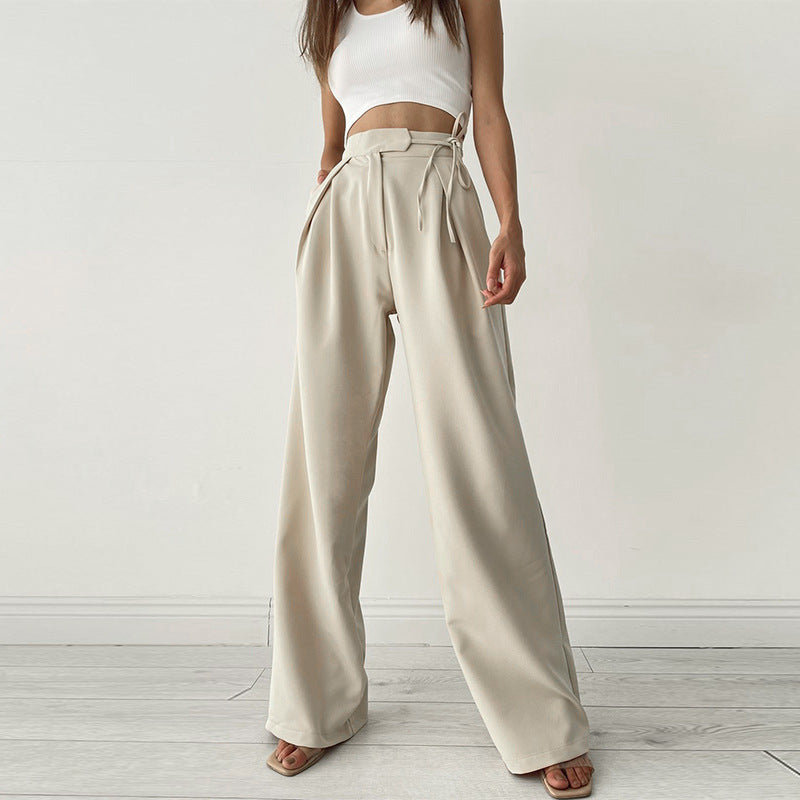 Knitted Straight Wide-Leg Pants - VERSO 