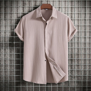 Men's Cotton Linen Blend Shirt - VERSO 