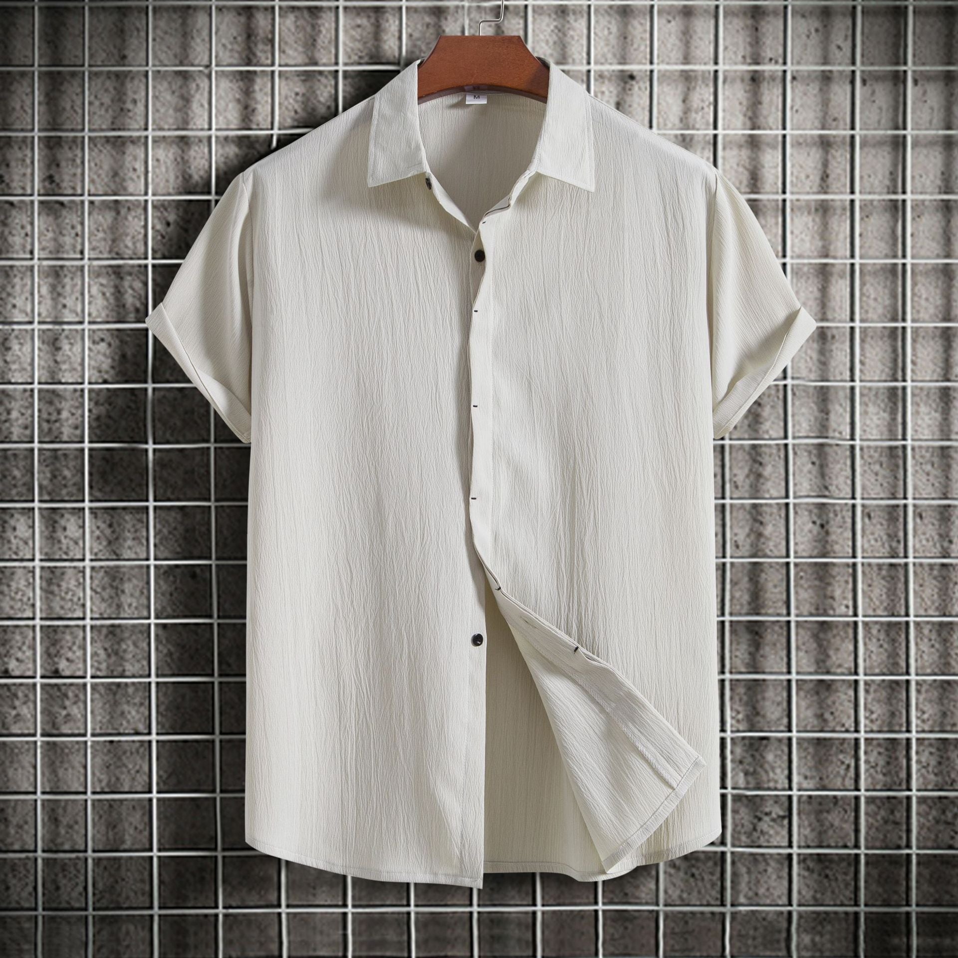 Men's Cotton Linen Blend Shirt - VERSO 