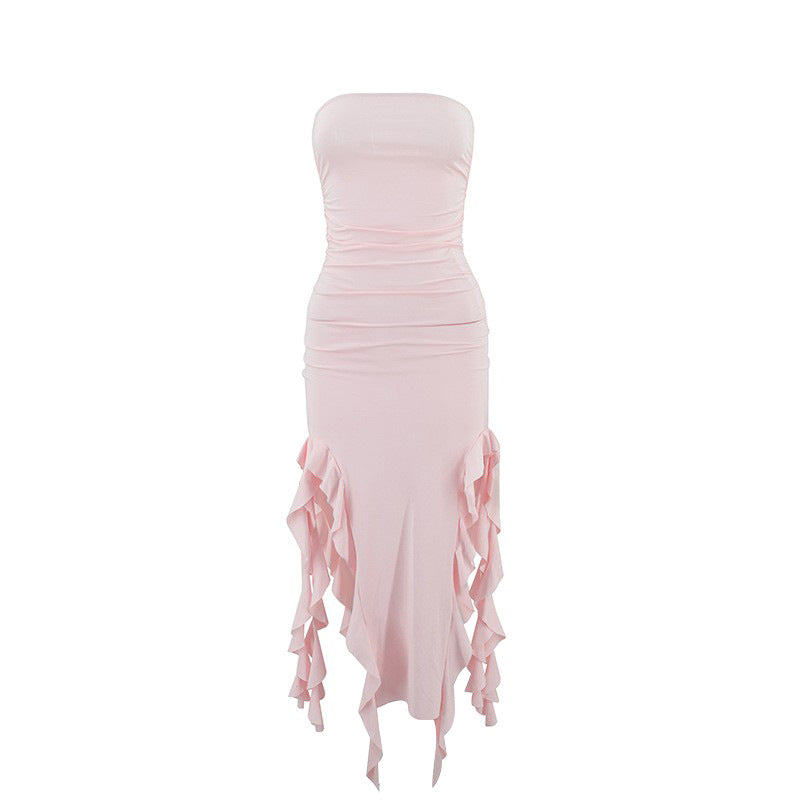 One-shoulder jellyfish lace dress - VERSO 