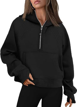 Cozy Cabin Half-Zip Hoodie - VERSO 