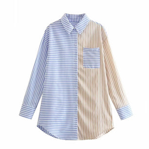 The Striped Lapel Shirt - VERSO 