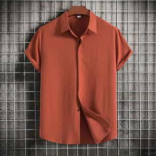 Men's Cotton Linen Blend Shirt - VERSO 