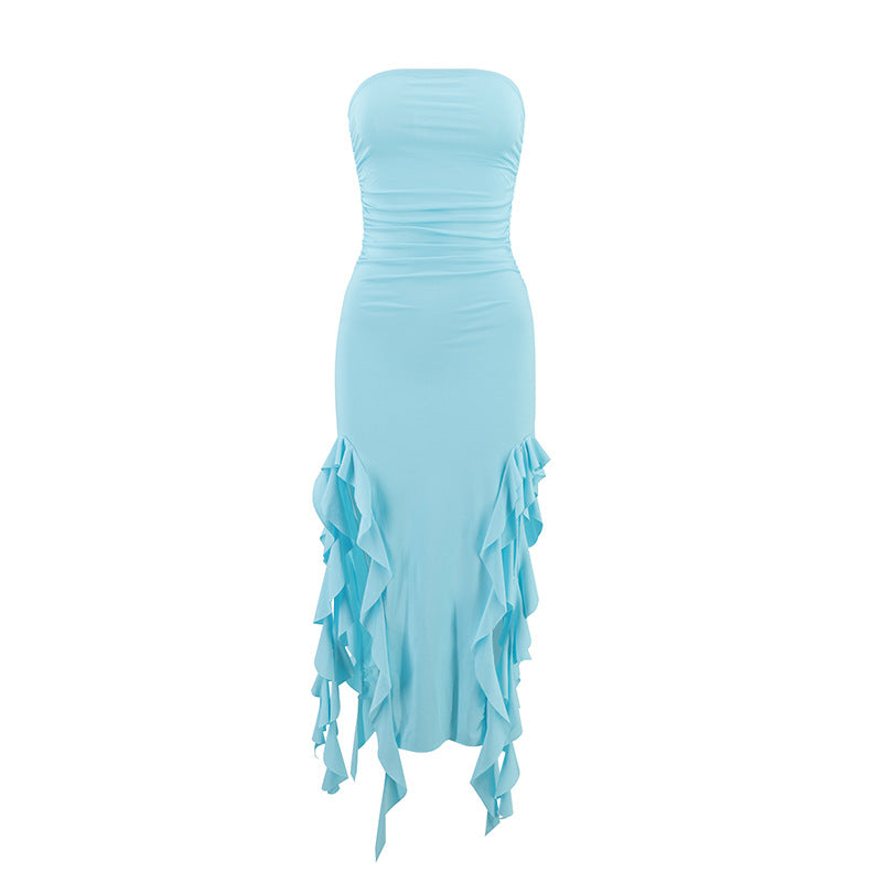 One-shoulder jellyfish lace dress - VERSO 