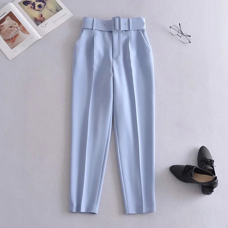 High waist casual cropped pants - VERSO 