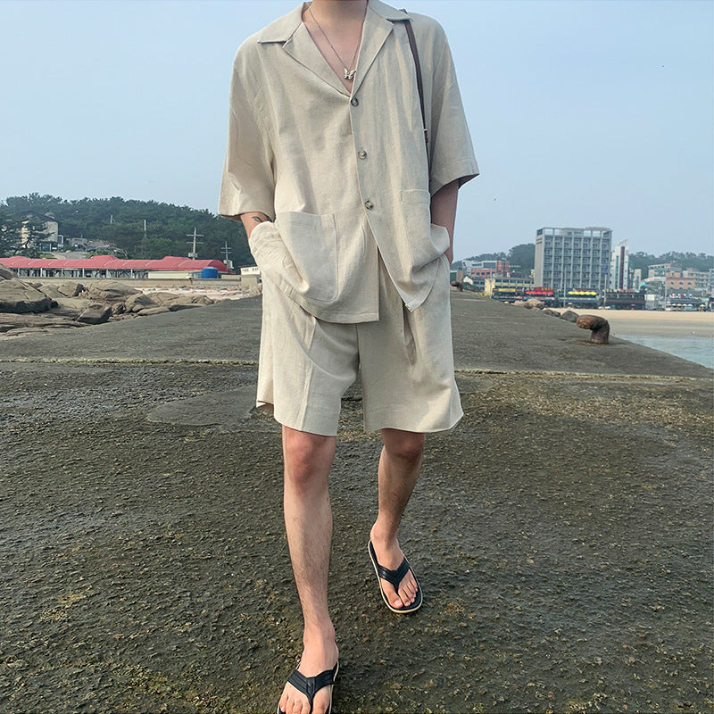 Men's Relaxed Hemp Shirt and Pant Set - VERSO 