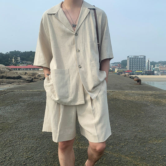 Men's Relaxed Hemp Shirt and Pant Set - VERSO 