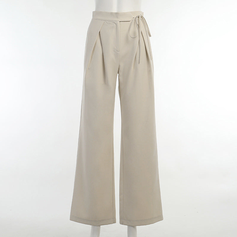 Knitted Straight Wide-Leg Pants - VERSO 