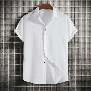 Men's Cotton Linen Blend Shirt - VERSO 