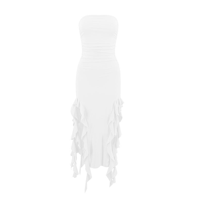 One-shoulder jellyfish lace dress - VERSO 