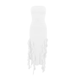 One-shoulder jellyfish lace dress - VERSO 