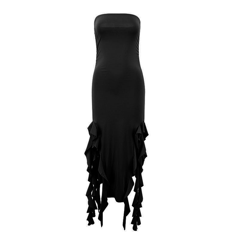 One-shoulder jellyfish lace dress - VERSO 