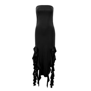 One-shoulder jellyfish lace dress - VERSO 