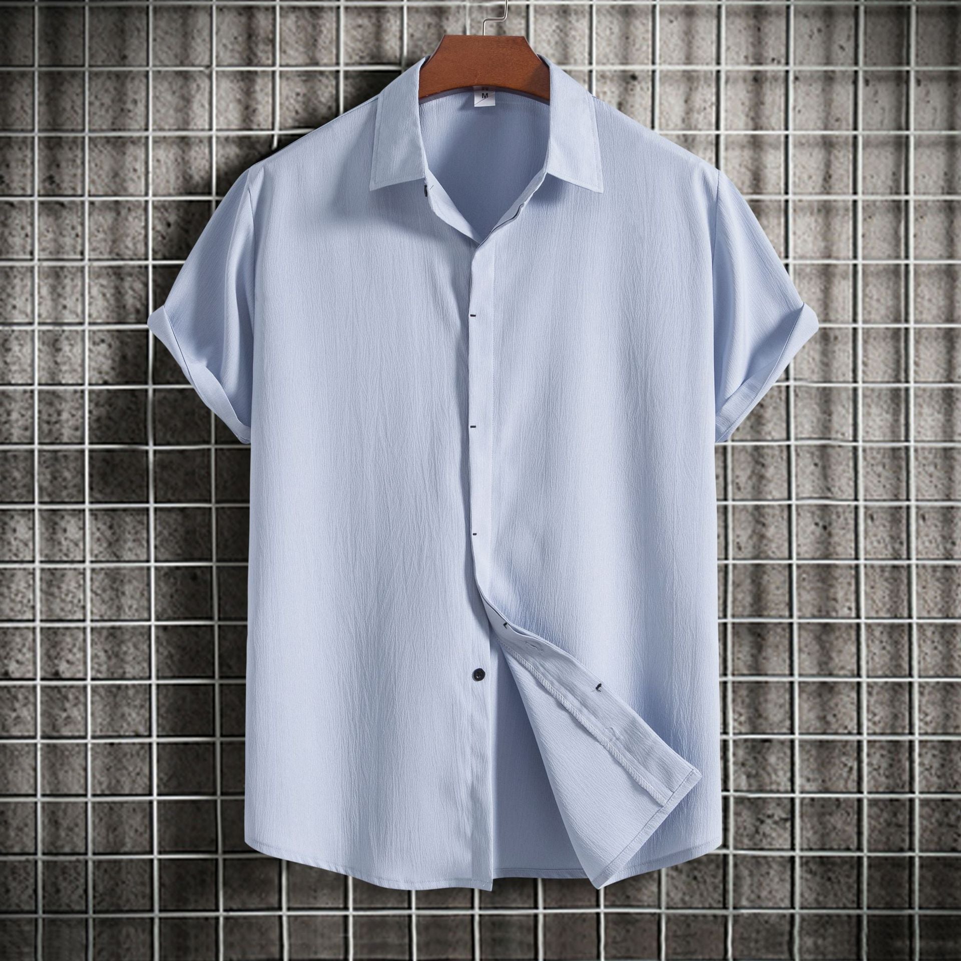 Men's Cotton Linen Blend Shirt - VERSO 