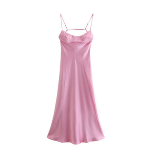 Women's Satin Camisole Slip Dress - VERSO 