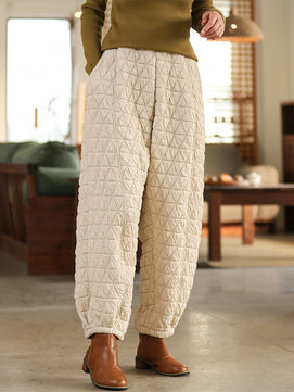 Artistic Style Loose Cotton Padded Women's Lantern Pants - VERSO 