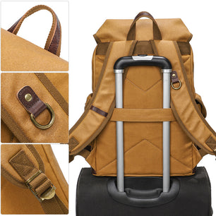 Large Capacity Waterproof Outdoor Canvas Vintage Backpack - VERSO 