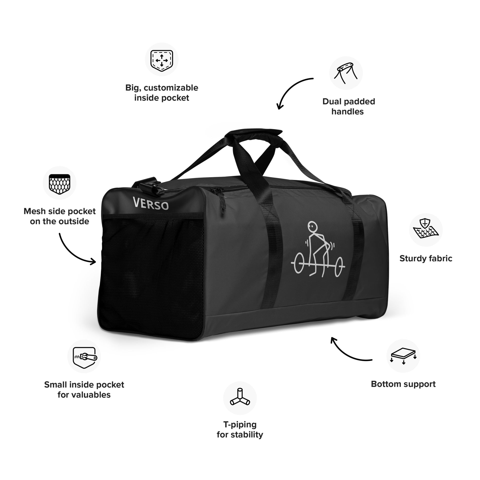 Black Duffle bag - VERSO 