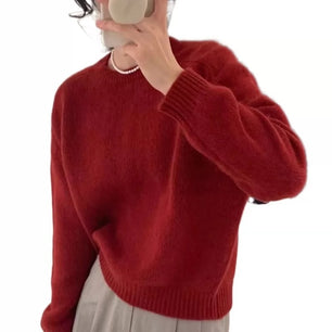 Merino Wool Round Neck Pullover - VERSO 