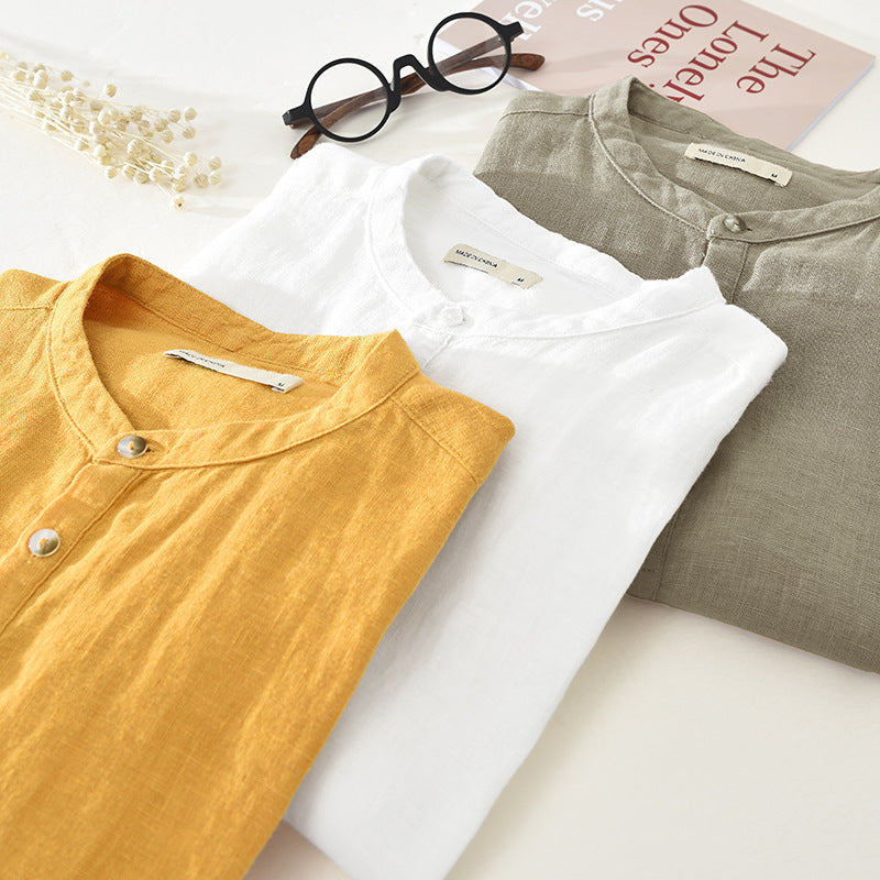 The Linen Blend Cotton Shirt - VERSO 