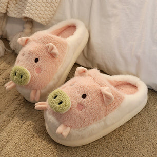 Plush Pig Cozy Slippers